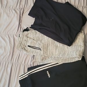 Bundle of 3 athletic pants...Adidas,  Under Armour,  and Brooklyn Cloth.